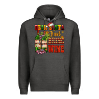 Charcoal Heather dear santa just bring wine Premium Hoodie - AdoDesignShop