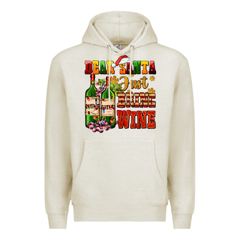 Dear Santa Just Bring Wine Premium Hoodie by AdoDesignShop | Teevron