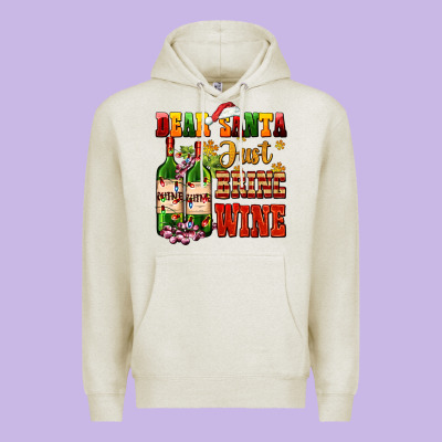 Dear Santa Just Bring Wine Premium Hoodie Designed By Adodesignshop