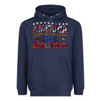 Navy America the beautiful Heavyweight Hoodie - texasbilliewilder