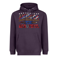 Plum America the beautiful Heavyweight Hoodie - texasbilliewilder