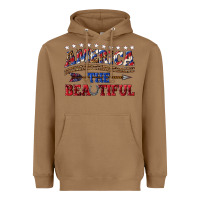 Toasted Coconut America the beautiful Heavyweight Hoodie - texasbilliewilder