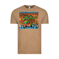 Vintage Coffee autism awareness hearts leopard cowhide Vintage Tee - Artiststas