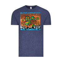 Vintage Denim autism awareness hearts leopard cowhide Vintage Tee - Artiststas