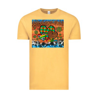 Vintage Mustard autism awareness hearts leopard cowhide Vintage Tee - Artiststas