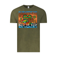 Vintage Olive autism awareness hearts leopard cowhide Vintage Tee - Artiststas