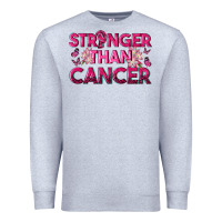 Heather Grey Stronger Than Cancer Premium Sweatshirt - texasbilliewilder