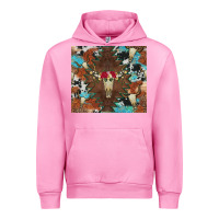 Fuchsia Pink western floral bullskull cowhide and leopard Urban Hoodie - Artiststas