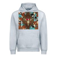 Western Floral Bullskull Cowhide And Leopard Urban Hoodie | Teevron