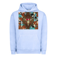 Pigment Grape Ice western floral bullskull cowhide and leopard Urban Hoodie - Artiststas