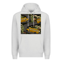 Dove Grey cactus camouflage school bus seamless pattern Premium Hoodie - BundleAndBundleShop
