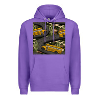 Purple cactus camouflage school bus seamless pattern Premium Hoodie - BundleAndBundleShop