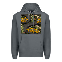 Rock cactus camouflage school bus seamless pattern Premium Hoodie - BundleAndBundleShop