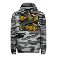 Slate Camo cactus camouflage school bus seamless pattern Premium Hoodie - BundleAndBundleShop