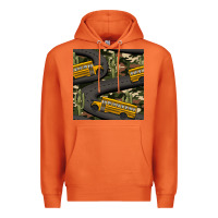Carrot cactus camouflage school bus seamless pattern Premium Hoodie - BundleAndBundleShop