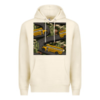Tofu cactus camouflage school bus seamless pattern Premium Hoodie - BundleAndBundleShop