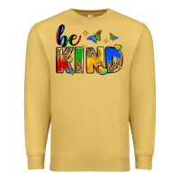 Antique Gold be kind Premium Sweatshirt - Zillion Design Studio