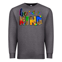 Charcoal Heather be kind Premium Sweatshirt - Zillion Design Studio
