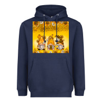 Navy bumble bee gnomes Heavyweight Hoodie - Zillion Design Studio