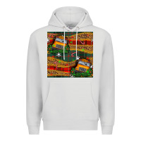 Dove Grey christmas school bus seamless pattern Premium Hoodie - BundleAndBundleShop