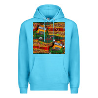 Ocean Blue christmas school bus seamless pattern Premium Hoodie - BundleAndBundleShop