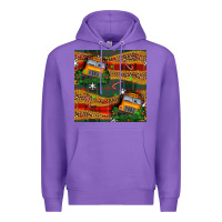 Purple christmas school bus seamless pattern Premium Hoodie - BundleAndBundleShop