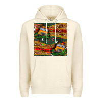 Sandshell christmas school bus seamless pattern Premium Hoodie - BundleAndBundleShop
