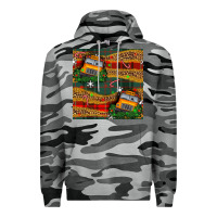Slate Camo christmas school bus seamless pattern Premium Hoodie - BundleAndBundleShop