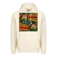 Tofu christmas school bus seamless pattern Premium Hoodie - BundleAndBundleShop