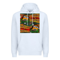 White christmas school bus seamless pattern Premium Hoodie - BundleAndBundleShop