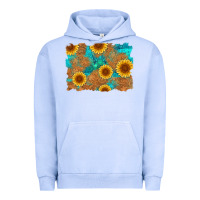Pigment Grape Ice sunflower turquoise and  leather background Urban Hoodie - Artiststas