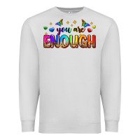 Dove Grey you are enough Premium Sweatshirt - Zillion Design Studio