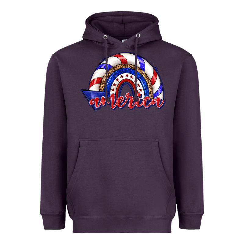 America Rainbow Heavyweight Hoodie by texasbilliewilder | Teevron