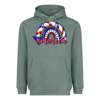 Sage America rainbow Heavyweight Hoodie - texasbilliewilder