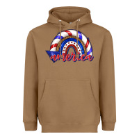 Toasted Coconut America rainbow Heavyweight Hoodie - texasbilliewilder