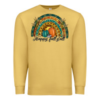 Antique Gold happy fall y'all rainbow Premium Sweatshirt - RanaPortraitStore