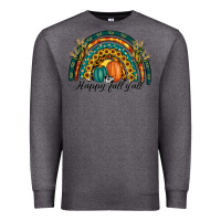 Charcoal Heather happy fall y'all rainbow Premium Sweatshirt - RanaPortraitStore