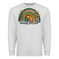 Dove Grey happy fall y'all rainbow Premium Sweatshirt - RanaPortraitStore