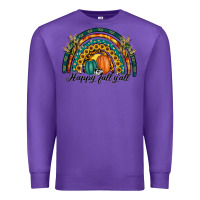 Purple happy fall y'all rainbow Premium Sweatshirt - RanaPortraitStore