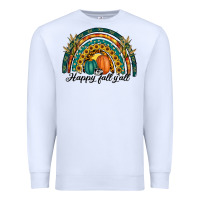 White happy fall y'all rainbow Premium Sweatshirt - RanaPortraitStore