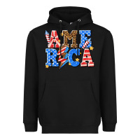 Black America with lightning bolt Heavyweight Hoodie - texasbilliewilder