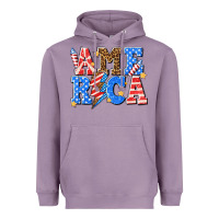 Lavender America with lightning bolt Heavyweight Hoodie - texasbilliewilder