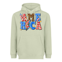 Matcha America with lightning bolt Heavyweight Hoodie - texasbilliewilder