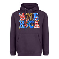 Plum America with lightning bolt Heavyweight Hoodie - texasbilliewilder