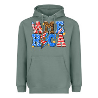 Sage America with lightning bolt Heavyweight Hoodie - texasbilliewilder