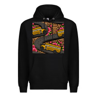 Black flower leopard school bus seamless pattern Premium Hoodie - BundleAndBundleShop