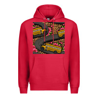Cardinal flower leopard school bus seamless pattern Premium Hoodie - BundleAndBundleShop