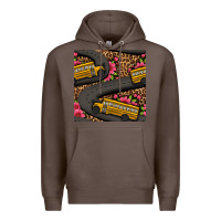 Coffee flower leopard school bus seamless pattern Premium Hoodie - BundleAndBundleShop