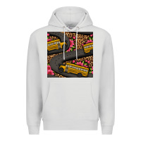 Dove Grey flower leopard school bus seamless pattern Premium Hoodie - BundleAndBundleShop