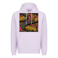 Lilac flower leopard school bus seamless pattern Premium Hoodie - BundleAndBundleShop